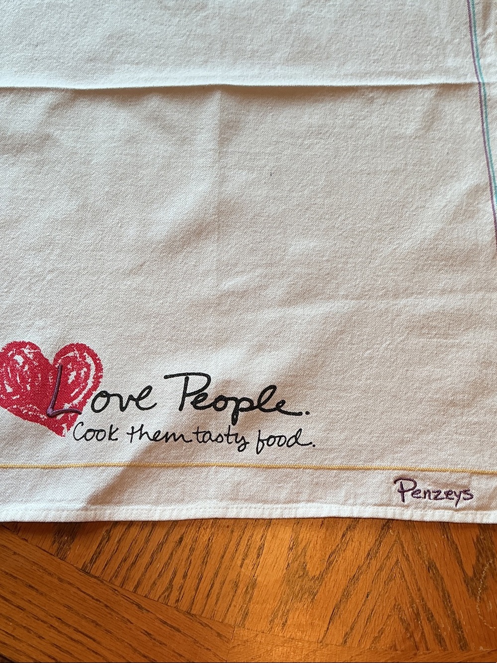 Penzeys Spice Company ‘Love People, cook them tasty food’ Kitchen Tea Towel